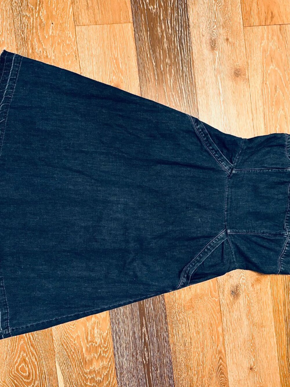 Anthropologie Holding Horses Strapless Denim A-Line Dress WITH POCKETS! - Picture 3 of 9